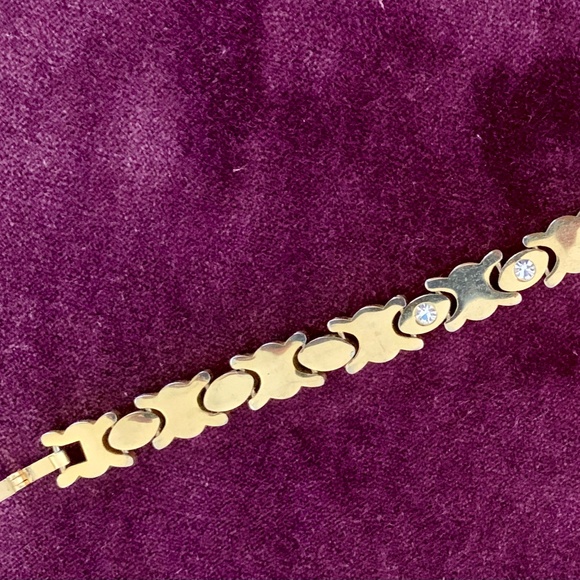 Bracelet with three rhinestones - Picture 1 of 5
